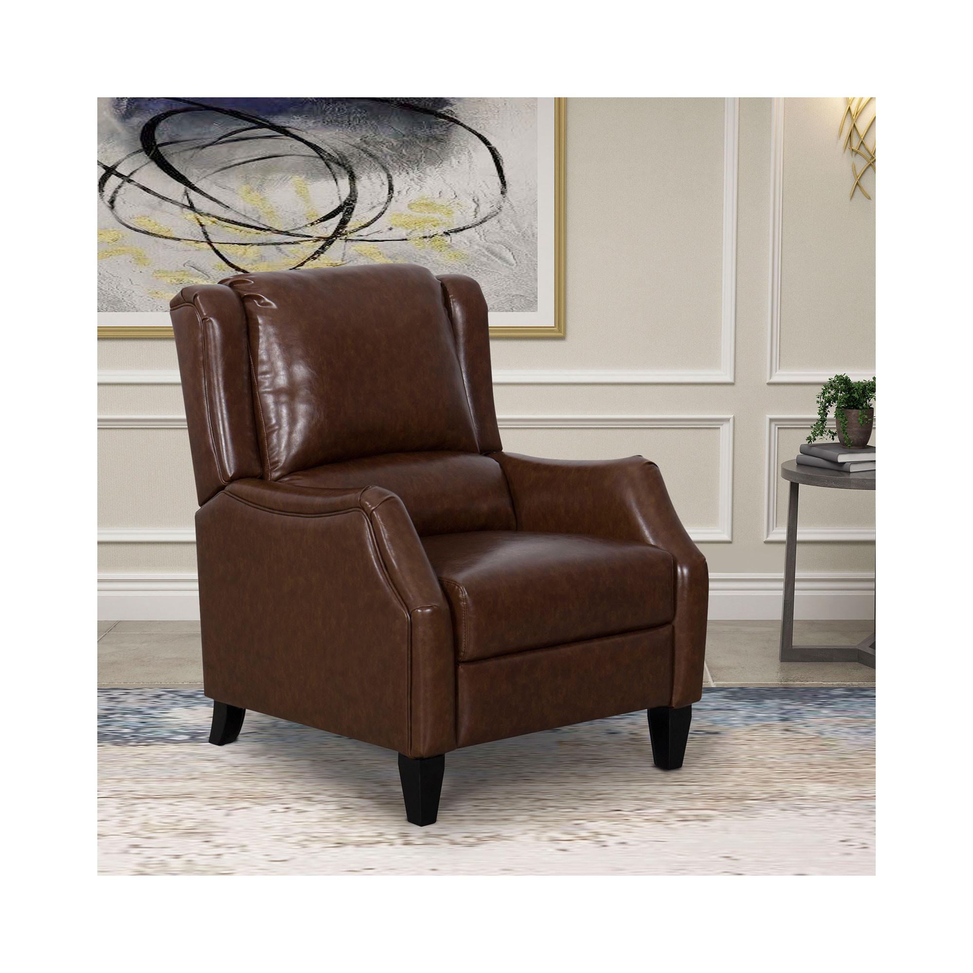 Dixon black reclining chair & online ottoman